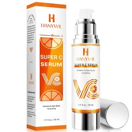 Honeywill Vitamin C Serum for Mature Skin 20% Face Dark Spot Remover with Hyaluronic Acid Reduce Wrinkles Lifting and Firming Moisture Skincare - 1.7 fl 1.7 Fl Oz / 성숙한 피부를 위한 하니윌 비타민 C 세럼 히알루론산이 함유된 20% 페이스 다크 스팟 리무버 주름 개선 리프팅 및 펌을 수분 스킨케어 - 1.7 fl 1.7 Fl Oz