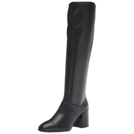 Franco Sarto Womens Tribute Knee High Heeled Boot Black Leather 8.5 M