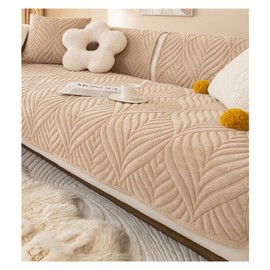 Velvet Quilted Couch Sofa Cover, Soft Sectional Couch Covers, Non-Slip Sofa Slipcover for Dogs Cats Pet Love Seat Recliner Leather L Shaped, Armrest Backrest Cover (Color : #16, Size : 70x210cm/1PC