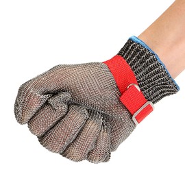 MASUNN Safety Cut Proof Stab Resistant Stainless Steel Metal Mesh Butcher Glove Size M