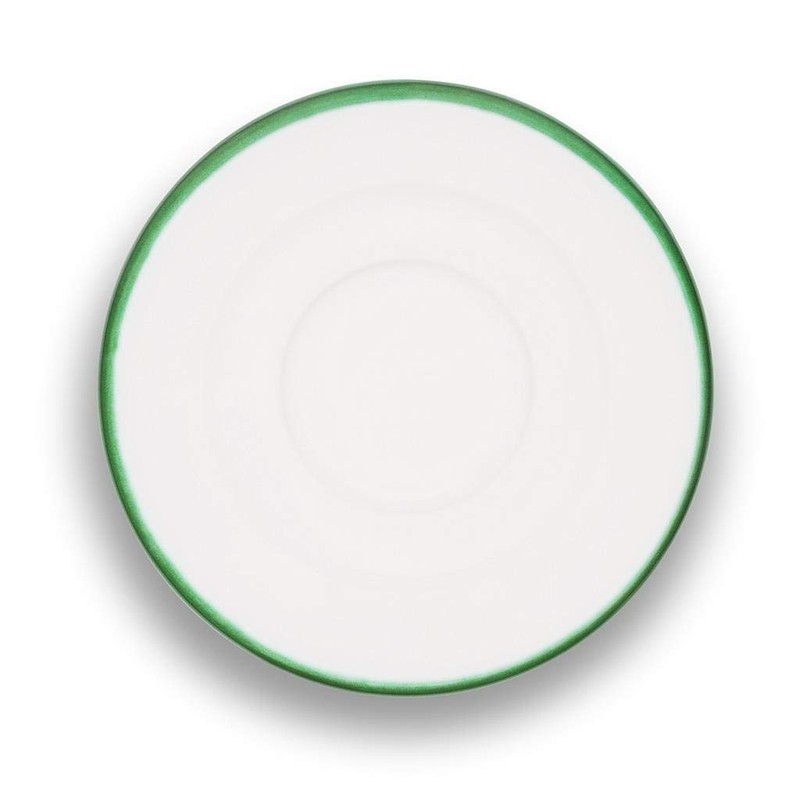 GMUNDNER KERAMIK Saucer Espresso Gourmet Diameter 11 cm Green Rim