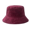 niumanery Unisex Winter Warm Corduroy Velvet Bucket Hat Ribbed Solid