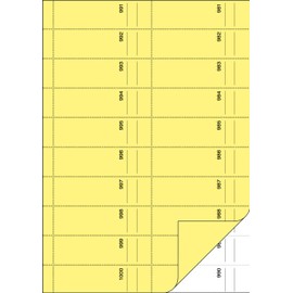 SIGEL BO116 Bonbuch Bonblock, 1000 Abrisse gelb, A4, 2x50 Blatt