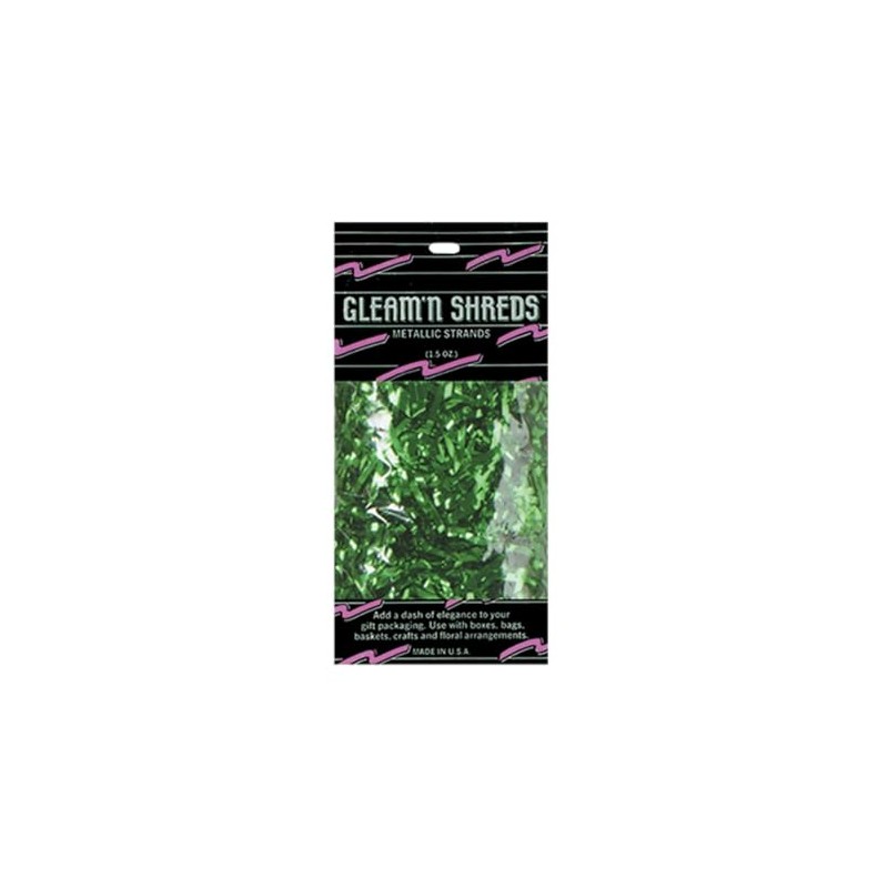 Gleam 'N Shreds Metallic Strands (green) Party Accessory (1 count)