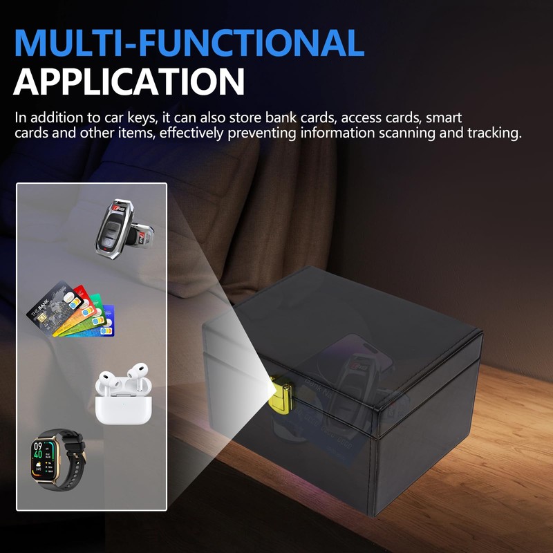 Hovom Faraday Box, 6.70"×4.84"×3.74" RFID Box for Car Keys