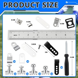 33 Pcs Hockey Helmet Repair Kit Including J Clips R Shape Football Visor Clips Rubber Gaskets Screws with Nuts for Youth Adults Hockey Baseball Sports