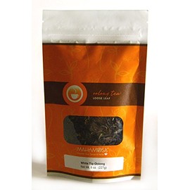 Mahamosa White Tip Oolong Tea 8 oz, Loose Leaf Taiwanese Oolong Tea (wu long tea, wulong tea)