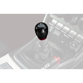 Blitz (BLITZ) Shift Knob for GR86 86 BRZ MT Car, Made of POM Resin, BLACK/RED, ZN6 ZN8 ZC6 ZD8 13850