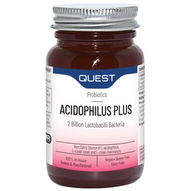 Quest Acidophilus Plus Probiotic Capsules 5 Billion CFU for Immune & Digestive Support. Helps Restore Gut Friendly Bacteria & Regulate Immune Responses. Vegan & Gluten Free (120 Capsules)