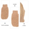 PACKOVE 2pcs Ramie Jute Exfoliating Bath Gloves for Deep Skin