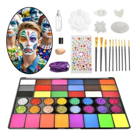 Kit De Pintura Facial Maquillaje Corporal Base Agua 42 Color