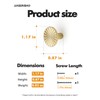 JIASENBAO 10 Pack Brushed Gold Cabinet Knobs Brass Flat Drawer