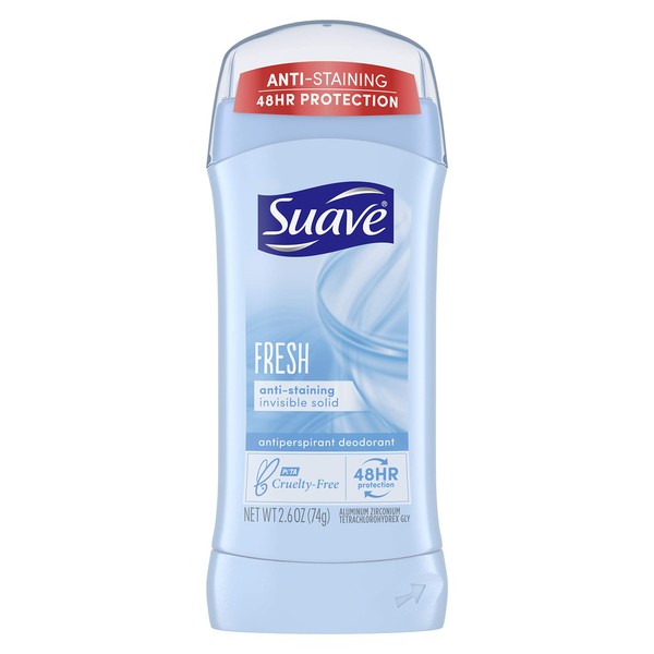 Suave Antiperspirant Deodorant 24-hour Odor and Wetness Protection Shower Fresh Deodorant for Women 2.6 oz