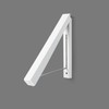 Laundry Hanger Retractable Wall Mounted White Folding Punch Free Installation
