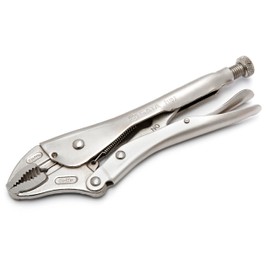 SATA ST71103ST Curved Jaw Locking Pliers with Nickel Plated Steel Body and Angled Teeth for Better Grip