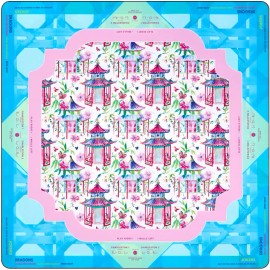 Cute Mahjong Mat Neoprene Rubber Mat Free Sample for Mahjong Casino Poker Party Game TablesSize: 800mm*800mm, Color: multi-6