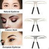 Reusable Eyebrow Stencil 5 Styles Foldable Stainless Steel Eyebrow Shapes