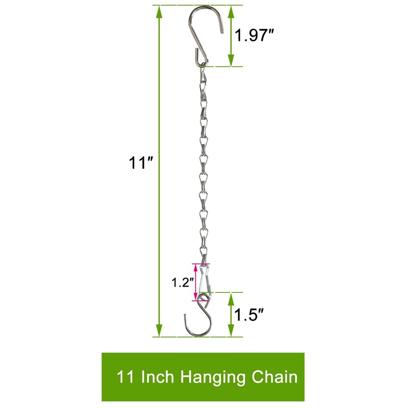 Chain for Hanging Plants,11 Inch Silver Hanging Chain, Small Hanging
