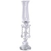 Balsa Circle Clear 20-Inch Crystal Glass Hurricane Taper Candle Holder Wedding Party Events Reception Catering Decorations Supplies