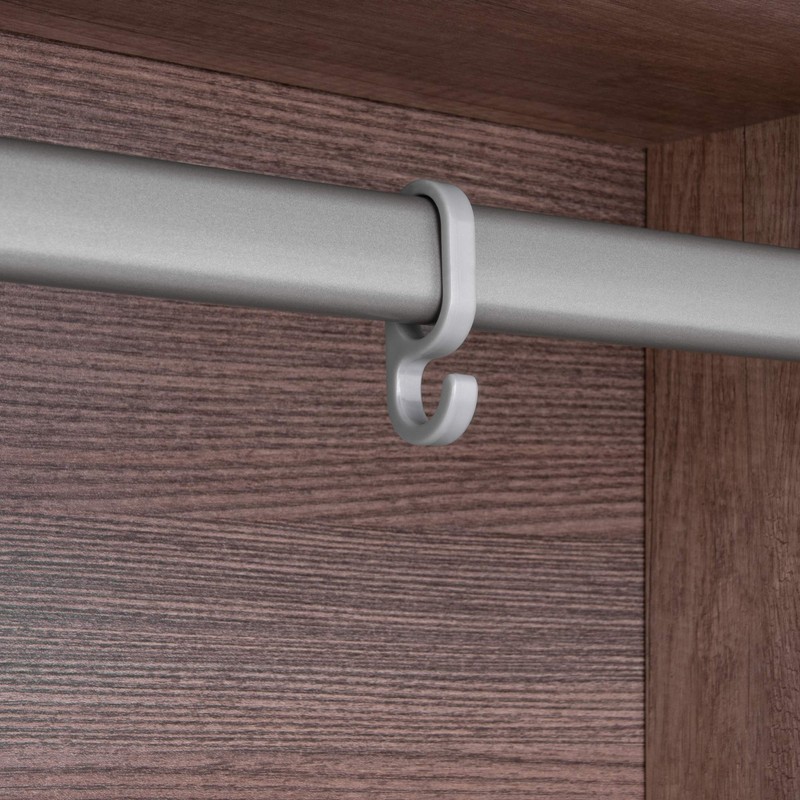 Gedotec H10623 Hanging Hooks Plastic Silver for Wardrobe Rail Oval