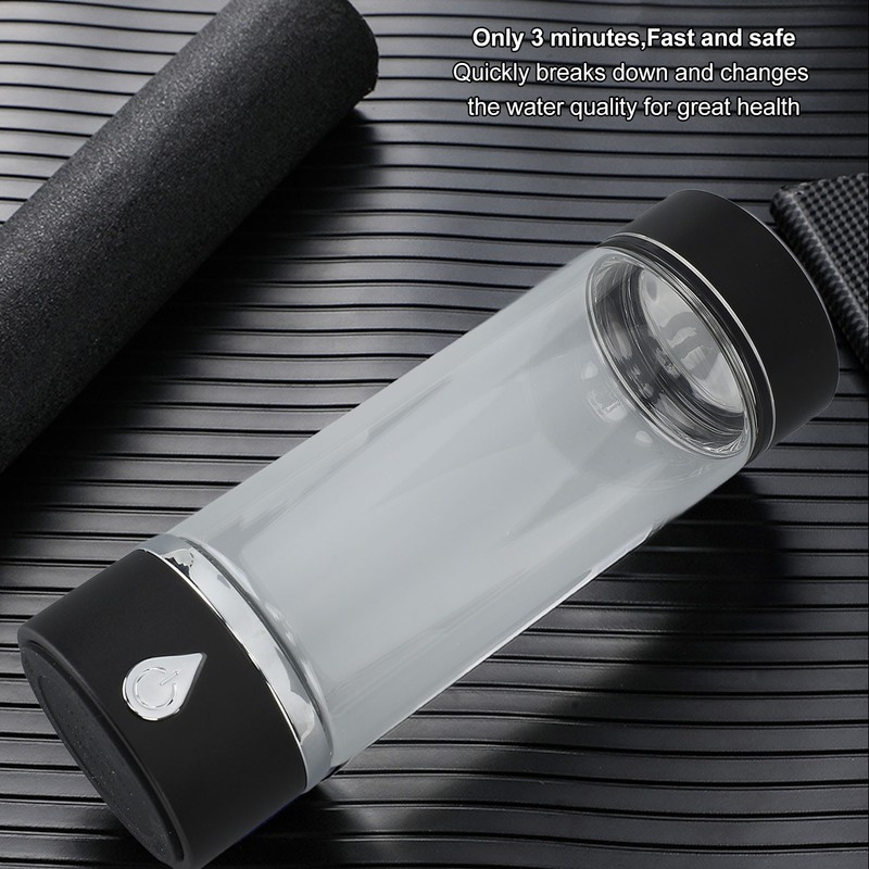 Hydrogen Water Bottle 420ml PCTG PEM SPE Technology Rechargeable Portable