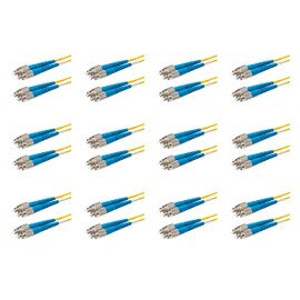 SpeedyFiberTX 12-Pack 9 Meter Duplex Singlemode FC/U to FC/U Fiber Patch Cable, Corning SMF-28 9/125um Ultra Optical Fiber, OS1/OS2 Compatible, Yellow LSZH Cable Jacket