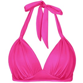 Traje de baño deportivo con cuello redondo y nudo frontal para mujer, solo para traje de baño, Blanco (White Leopard), 16