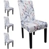 JQinHome Pattern Chair Covers for Dining Room Set of 4,