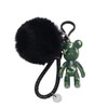 ZIYMU zm-c-004 Fur Bag Charm, Bear, Pom Pom Charm, Keychain,