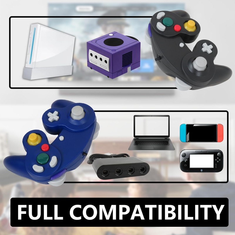 KOGUNXU New 2 Pack for GameCube Controller for Wii/NGC |