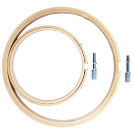 Generic 2 Pcs Bamboo Hand Embroidery Cross Stitch Ring Hoop Frames (2X Sizes 1 * 15 cm, 1 * 10.5cm), Embroidery Hoops