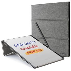 CoBak Case for Remarkable Paper Pro -with Pen Holder, Nibs Storage and Multi-Angle Foldable Stand Feature -Perfect Choice of Remarkable Paper Pro Case with Pen Holder, Gray