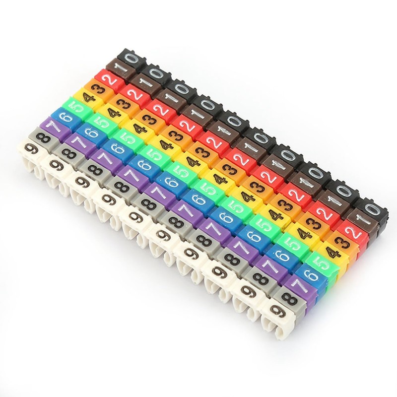 Chazcool Wire Number Labels, Wire Labels Wire Markers, Clip on