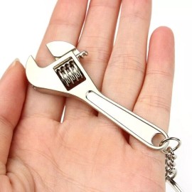 Wrench Keychain Working Silver Wrench - Gift for Dad Father's Day - Handyman