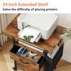 GYIIYUO 2 Drawer File Cabinet with 24'' Extended Desktop, Mobile