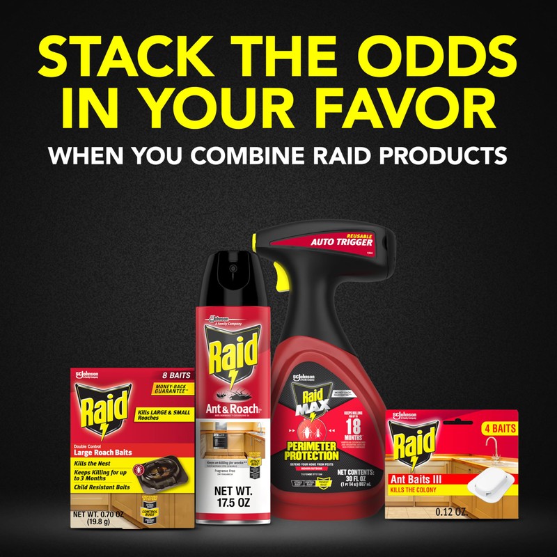 Raid Double Control Large Roach Baits (8 Count (Pack of