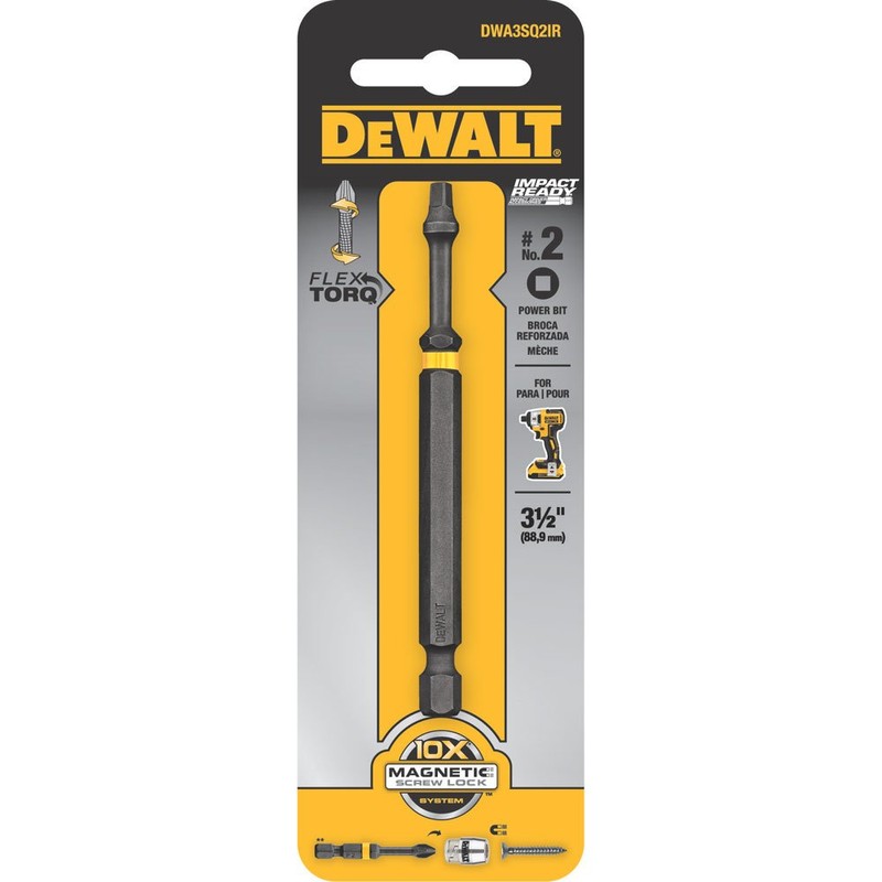 DW FLEXTORQ 1PK 3.5IN BIT FOR SQ2
