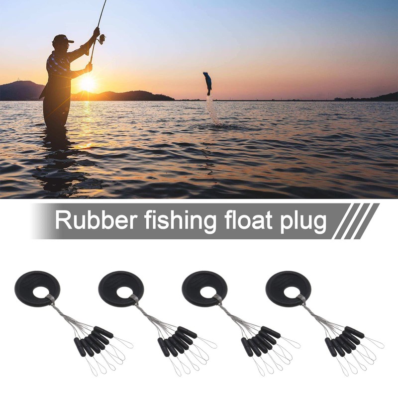 SING F LTD 100PCS Rubber Fishing Bobber Beads Stopper 6