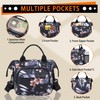 TuErCao Hibiscus Small Lunch Bag Lightweight Insulated Lunch Box for