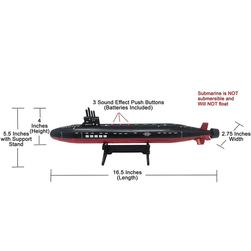 Toy Aircraft Carrier Submarine and Battleship Destroyer Combo with 8
