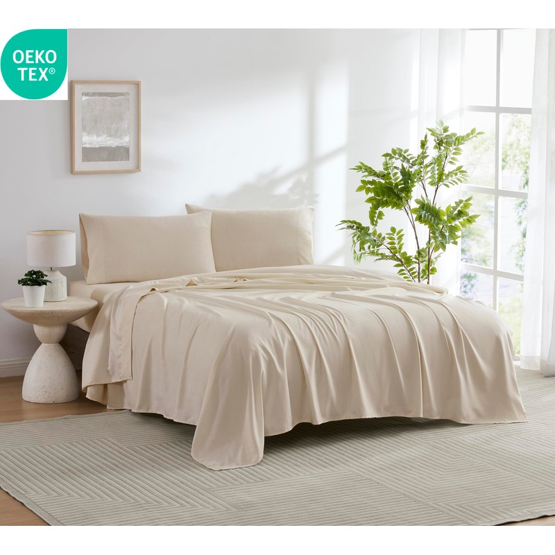 Fine Pinstripe Yarn Dye 4 Piece Sheet Set - Luxurious