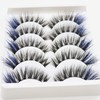 DAODER False Eyelashes Colored Lashes Fluffy Wispy with Blue Color