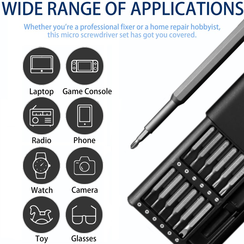 Oruiiju 24 in 1 Mini Magnetic Small Screwdriver Set, Precision
