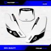 Factory EFX White & Gray Shift Racing Graphics Kit fits