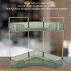 2 Tier Corner Bathroom Countertop Organizer Space Saving Easy Assembly