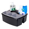 Storex 2-Compartment Large Cleaning Caddy – Multipurpose Supply Organizer with