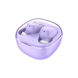 HTC True Wireless Earbuds 6 Bluetooth 5.3 in Ear Stereo Headphones Touch Control with Built-in Microphone, Noise Cancelling Earbuds 22H Playtime with Transparent Charging Case for Android and iOS