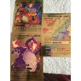 Pokémon 3 V Vmax Gx Gold Foil Fan Artset NM