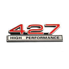 1pc 427 Liter 7.0 Engine High Performance Badge 3D Decals Stickers Cars Trucks (Chrome Red)