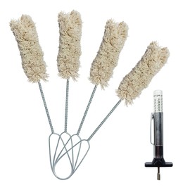 DUSCOKE 4PCS 12.5" Long Tire Lubricant Brush Applicator Swab Set - Extra Long Handle Tire Lube Brush with Tread Depth Gauge - Universal Tire Lubricant Swabs for Most Common Lube Buckets (Single Color)